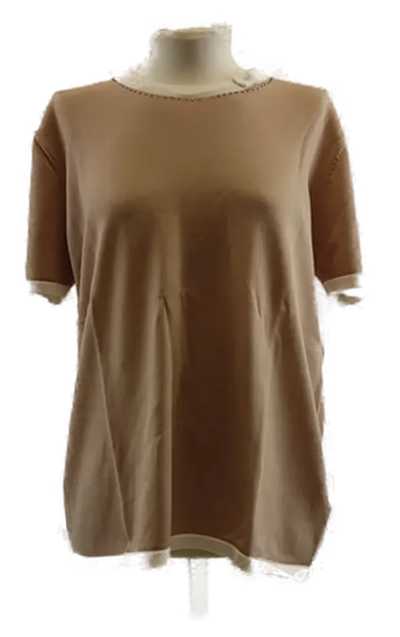 Damen T-Shirt in Beige - Hochwertige Viskose, Größe EUR 38 - Casual Style - Bild 1