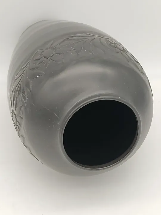 Schwarze Vintage Vase aus Ton  - Bild 2