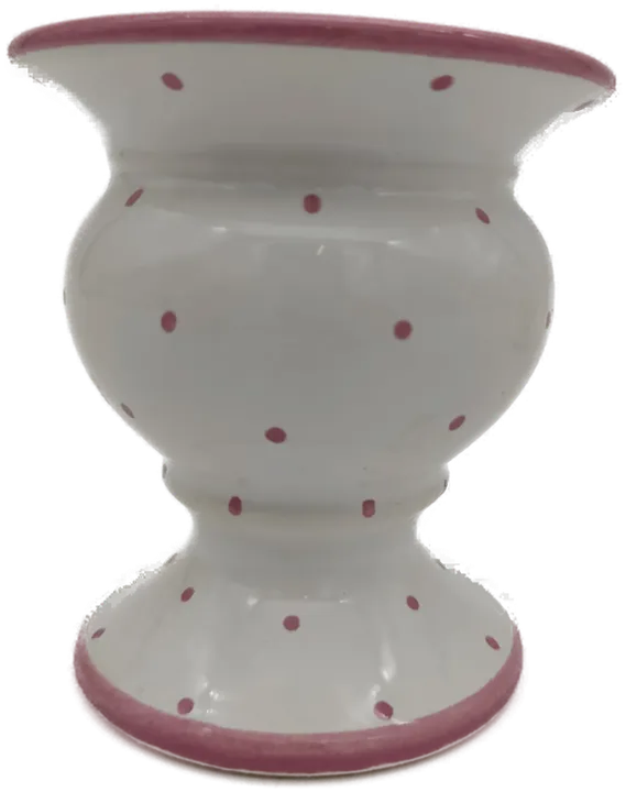 Gmundner Keramik Kerzenhalter Set (2 Stück) rosa Tupfen - Bild 2