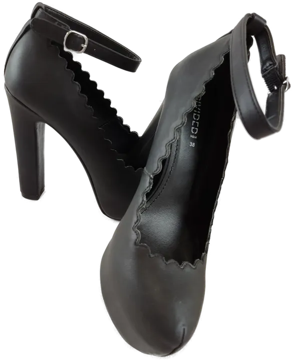 Schwarze Plateau High Heels  - Bild 2