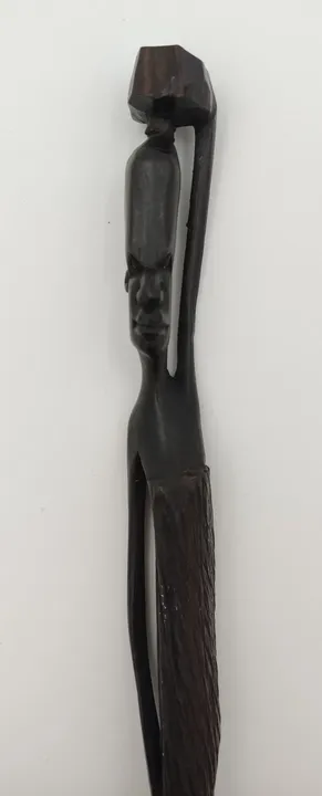 Afrikanische Skulptur aus Holz braun - 35cm  - Bild 2