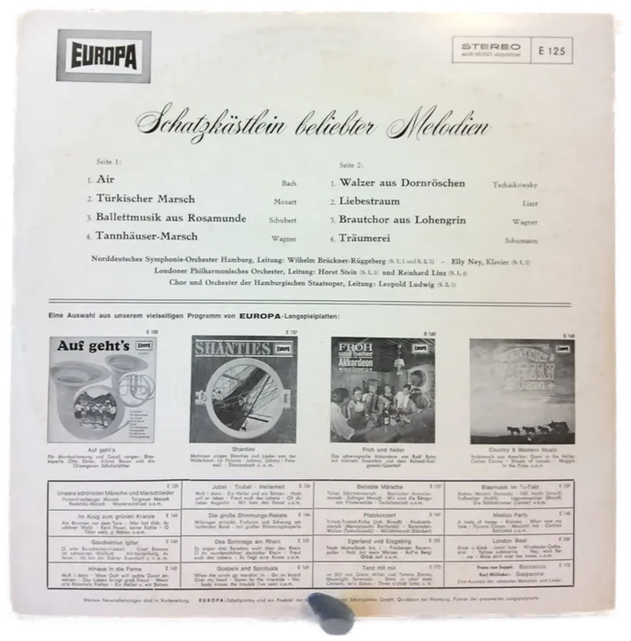 LP Schallplatte - Schatzkästlein - beliebter Melodien - Bild 2