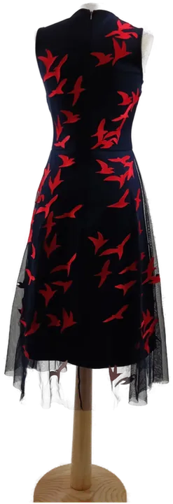 Dunkelblaues Kleid bestückt mit Tüll  - Bild 3