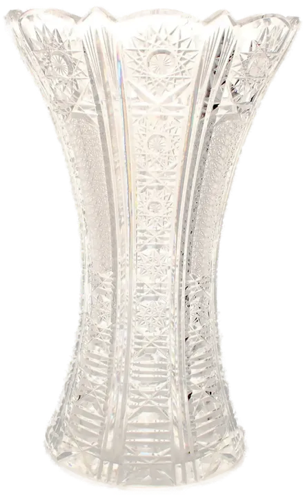 Schwere Bleikristallvase mit Facettenschliff – elegant & massiv - Bild 1