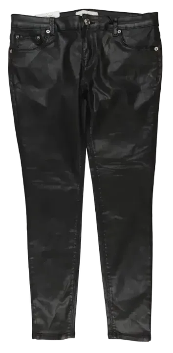 Zara Damen Hose schwarz coated - EUR 38 GR M - Bild 4