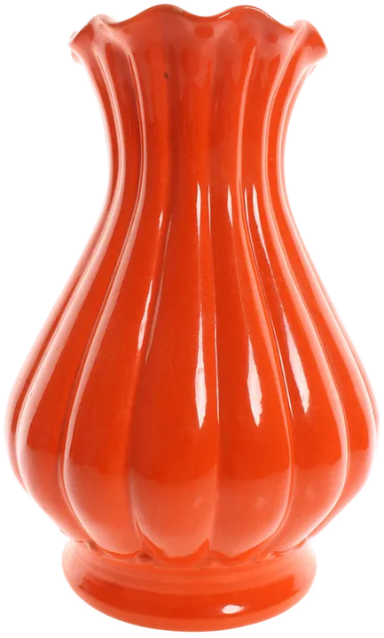 Gmundner Keramik Vase – Höhe ca. 27 cm, orange glasiert, gemarkt Gmunden Austria - Bild 1
