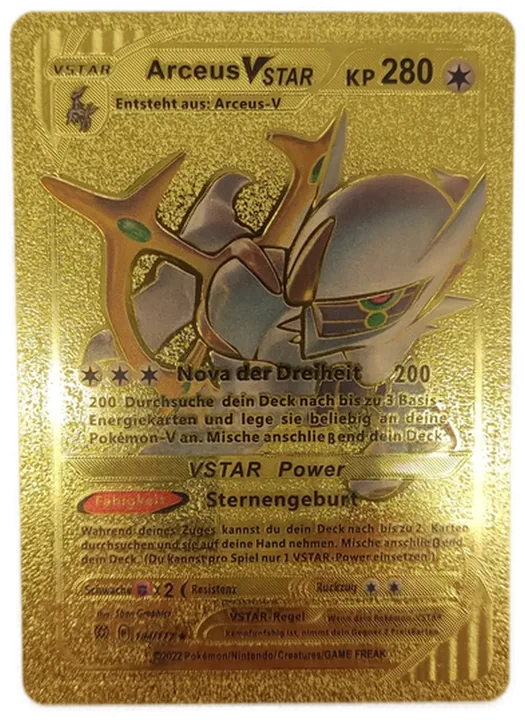 Pokémon Sammelkarte Goldfolie Vstar Arceus Vstar - Bild 1