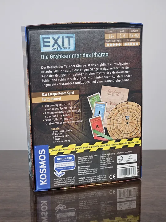 EXIT Das Spiel - Die Grabkammer des Pharao - Gesellschaftsspiel - KOSMOS  - Bild 2