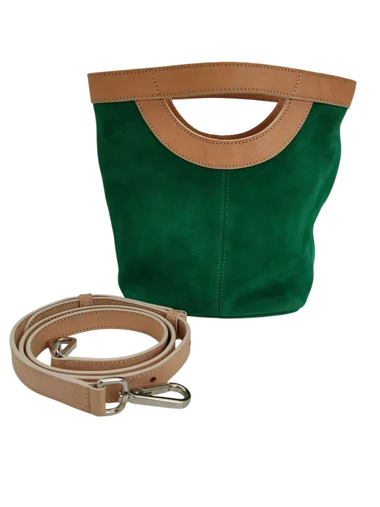 Max V. Kœnig Damen Handtasche, grün/creme - klein - Bild 1