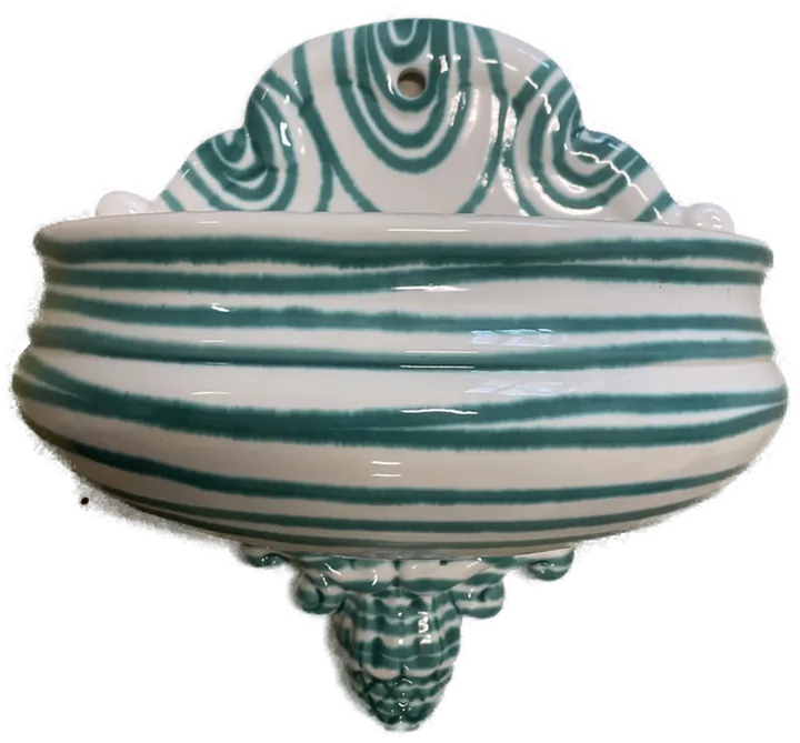 Gmundner Keramik - Wandbrunnen - grüngefalmmt - Bild 2