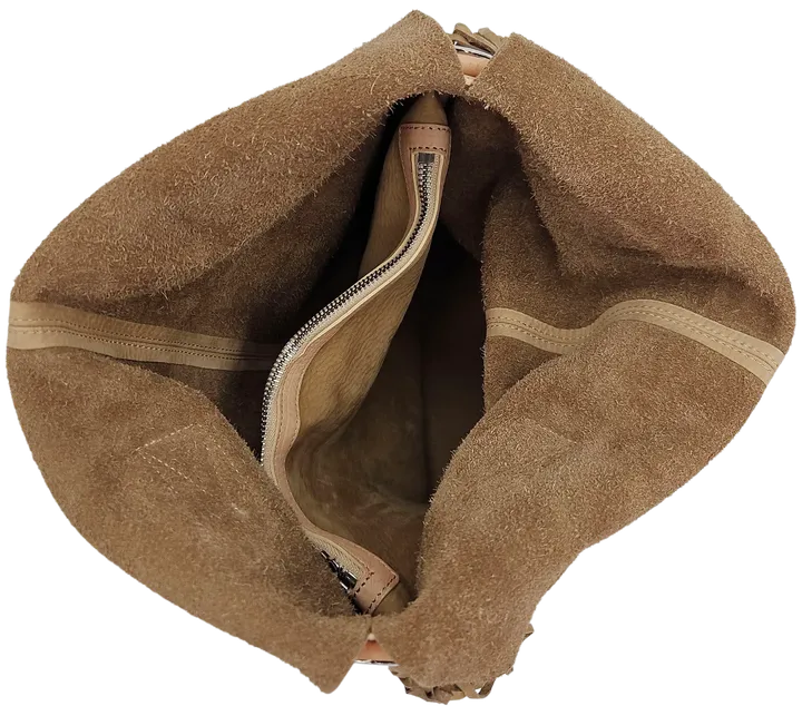 Max V. Koenig Damen Handtasche mit Fransen, beige/creme - mittel - Bild 4