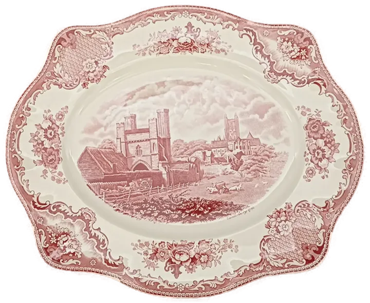 Johnson Brothers Beilagenplatte - Old Britain Castles (rot) - Bild 1