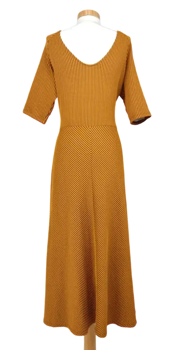 Zara Damen Midi Kleid, senffarben - Gr. XL - Bild 2