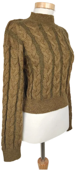 Mango Damen Strickpullover gold/olivgrün - Gr. XS - Bild 2