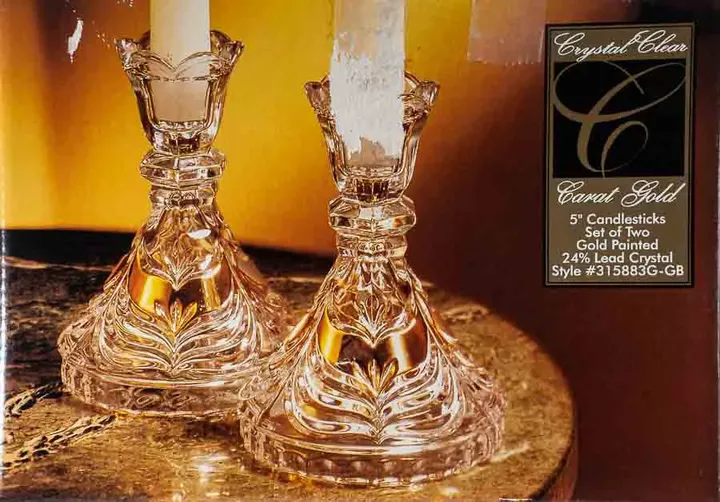 Bleikristall Kerzenständer 2 Stück in Originalverpackung - Bild 2