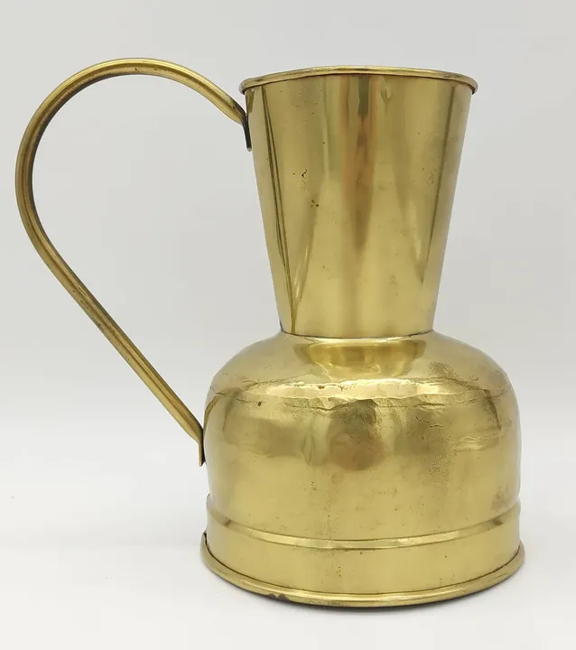 Vintage Vase aus Metall - goldfarben  - Bild 2