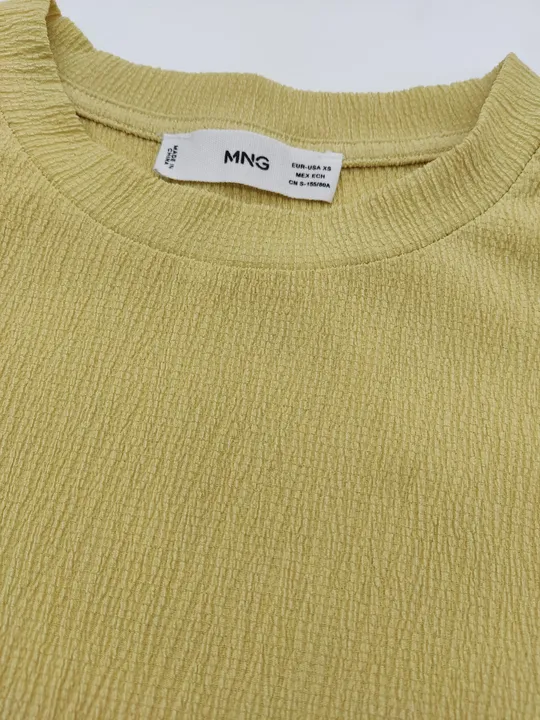 Mango Damen Shirt gelb - Gr. XS - Bild 4