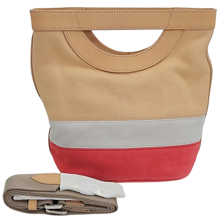 Max V. Koenig Damen Handtasche, beige/grau/pink- klein - Bild 1