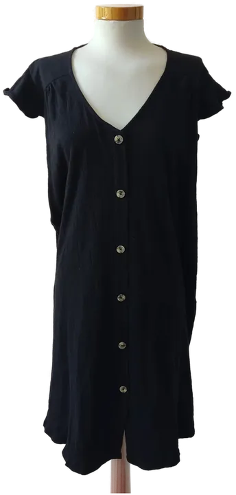 Damen Minikleid schwarz mit Knopfleiste - Gr. 3XL/4XL - Bild 4