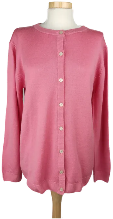 Woolmark Twinset, Pullover Kurzarm, Weste Langarm rosa /L/40 - Bild 1