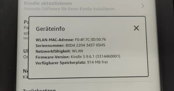 Kindle/Amazon Modellnummer: DP75SDI mit  Ladekabel 1GB Speicher - Bild 2