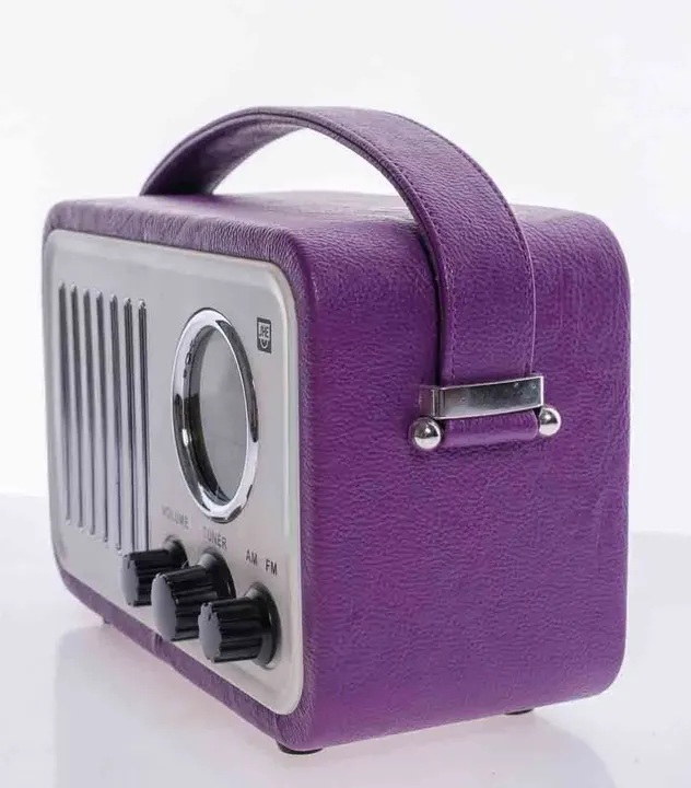 SHE Portable Retro Radio Modell PR-202V – AM/FM – Lila - Bild 4