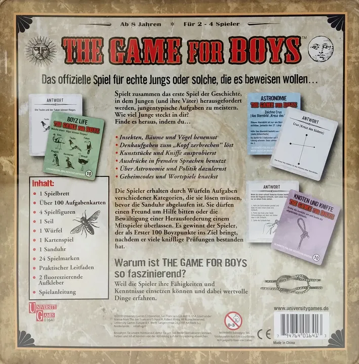 The Game for Boys - Gesellschaftsspiel - University Games  - Bild 2