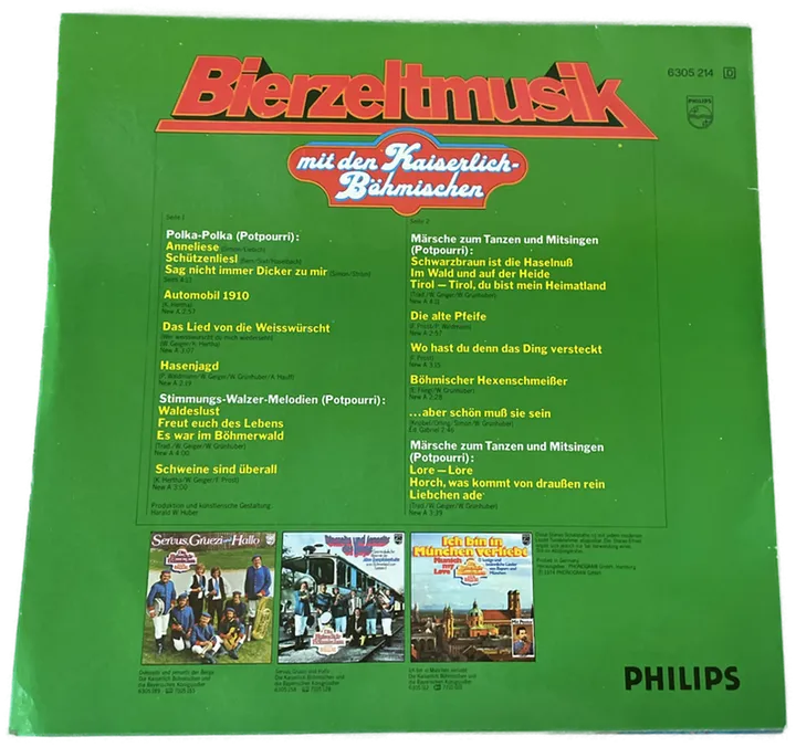 LP Schallplatte - Bierzeltmusik - mit den Kaiserlich-Böhmischen - Bild 2