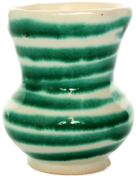 Gmundner Keramik Mini-Vase | Grün geflammt | Handgefertigt  - Bild 1