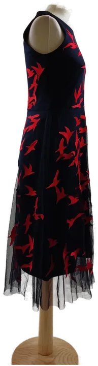 Dunkelblaues Kleid bestückt mit Tüll  - Bild 4