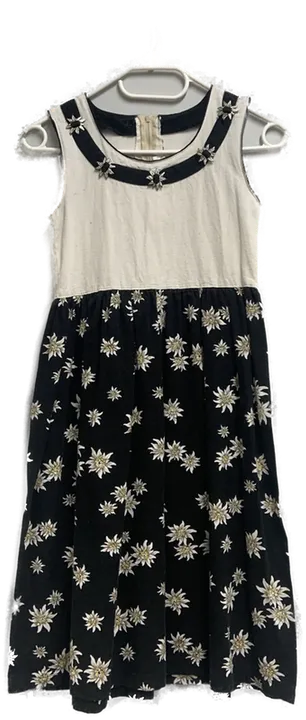 Dirndl - beige/schwarz mit Blumen - Gr.122/128 - Bild 4