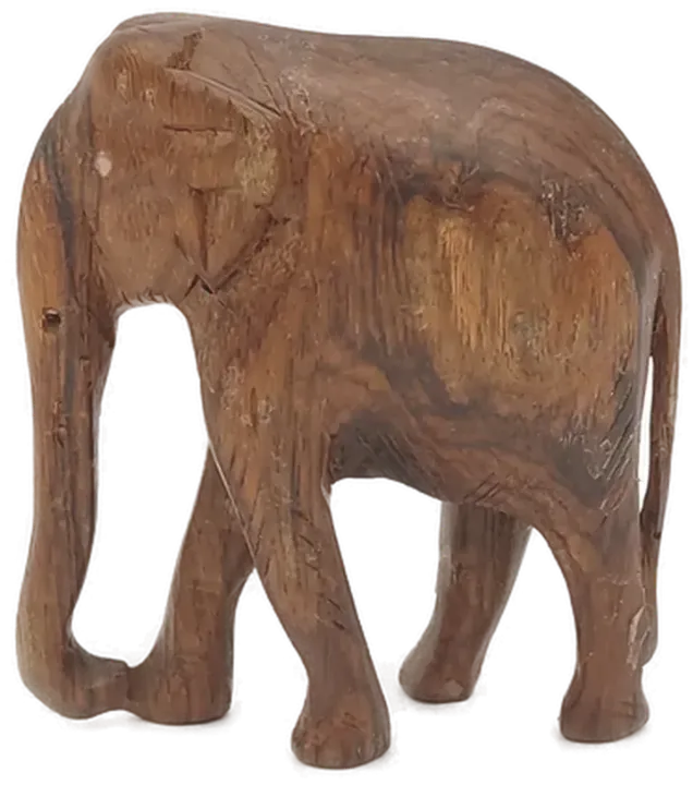Dekofigur Elefant aus Holz braun  - Bild 2
