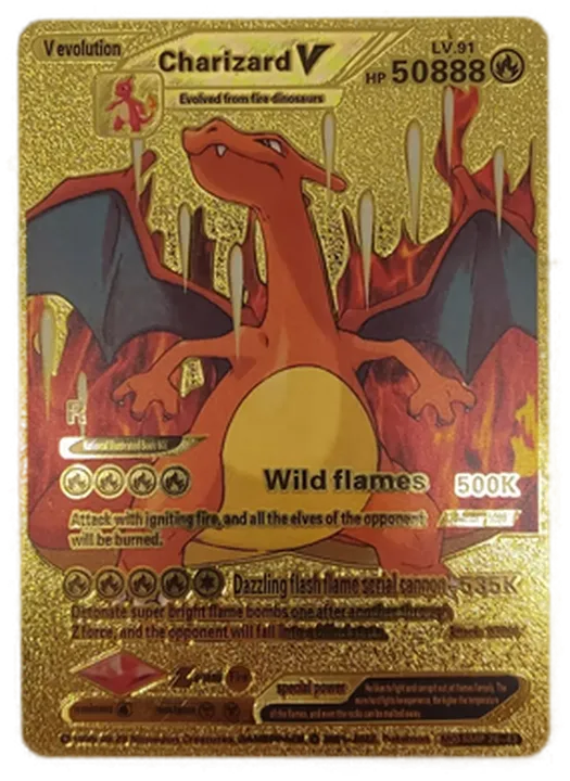 Pokémon Sammelkarte Goldfolie V evolution Charizard V - Bild 1