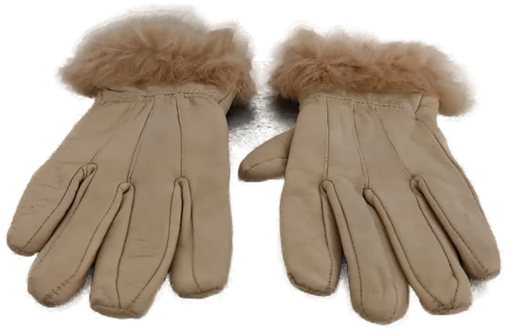Handschuhe Damen, beige, echtes Lammleder, Gr. S - Bild 4
