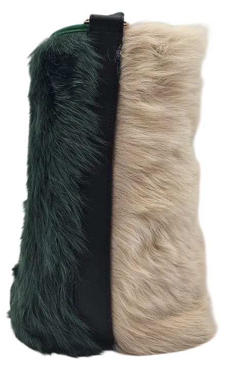 Max V. Kœnig Damen Handtasche, grün/beige - plüsch - groß - Bild 3