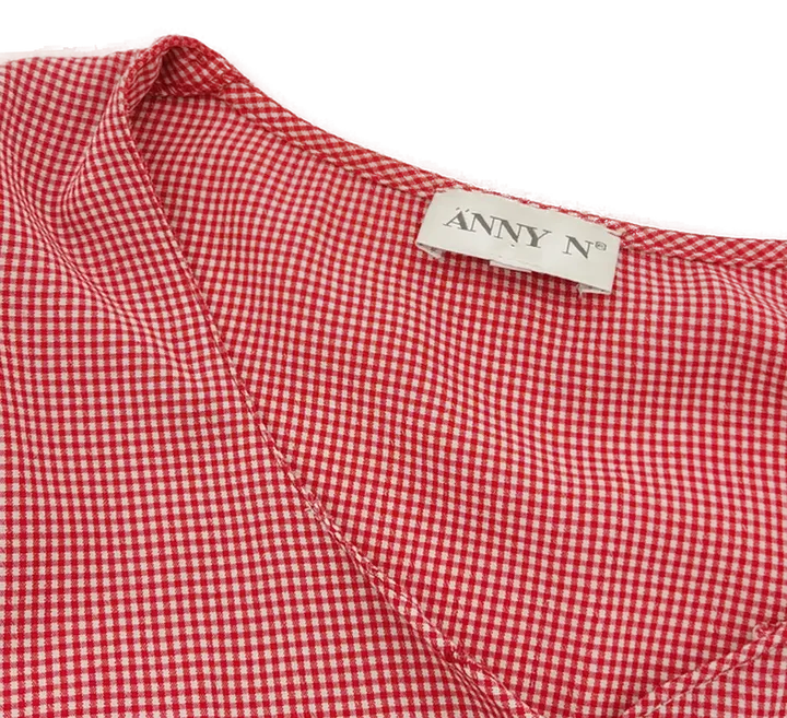 ÄNNY N Damen Vintage Kleid rot/weiß kariert - 42  - Bild 6