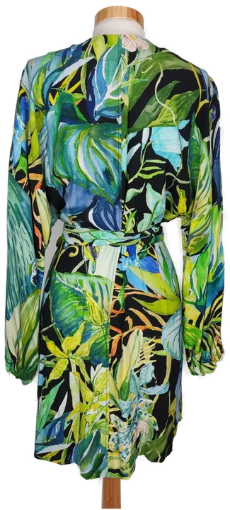 H&M Damen Tunika blau/grün gemustert - XS/34 - Bild 2