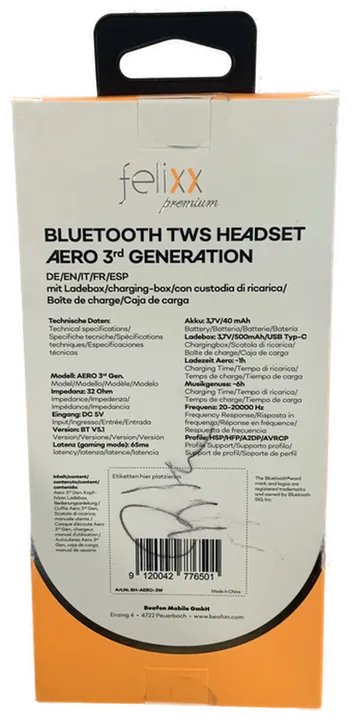 Bluetooth tws headset aero 3rd generation - felixx premium - Bild 3