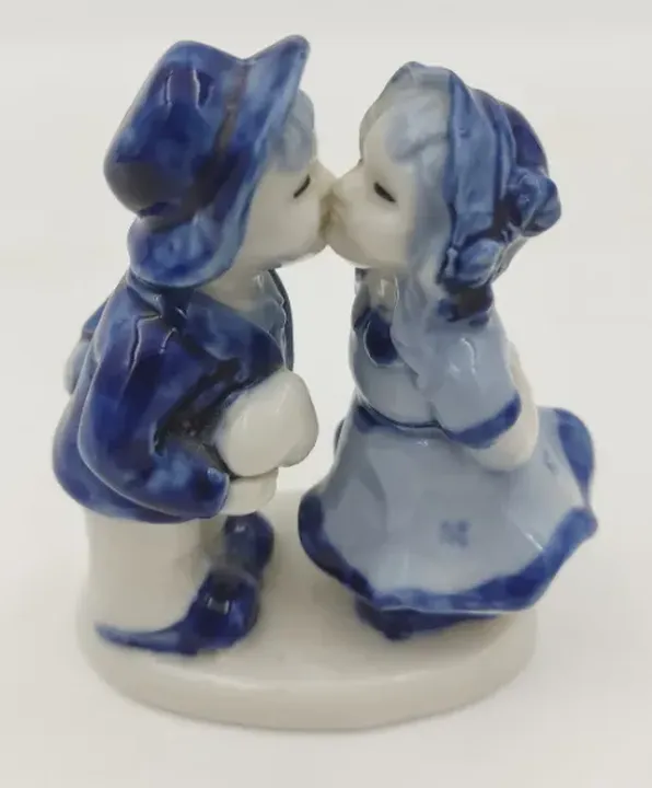 Porzellan Figur küssendes Pärchen blau - ca. 10cm - Bild 2
