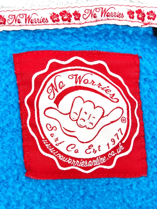No Worries Surf Co Herren Hoodie hellblau - Gr.S - Bild 5