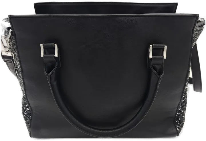 Damen Handtasche - schwarz mit Glitzer an den Seiten - Bild 2