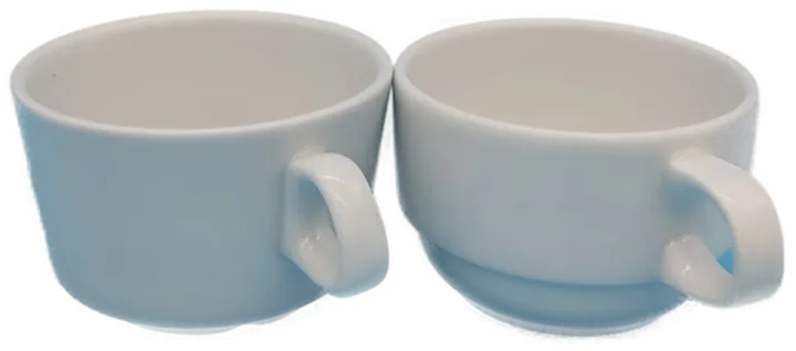 Lilien Porzellan Tassen weiß 2 Stück - Bild 4