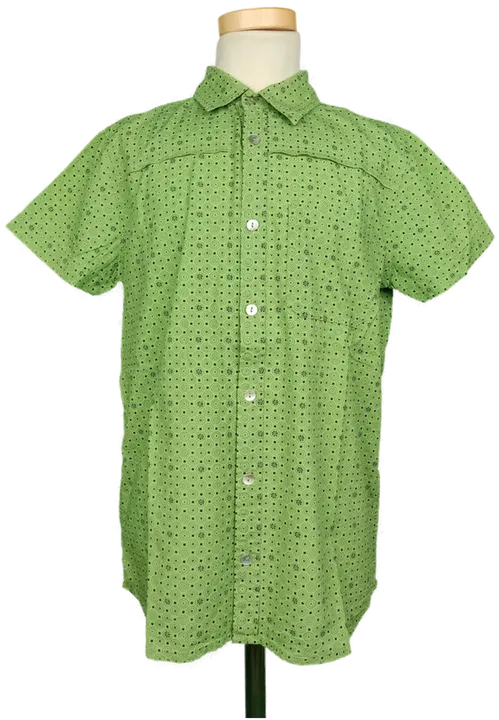Maas Natur Jungen Hemd grün gemustert - 164 - Bild 1