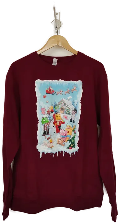 AWDis Herren Sweater Weihnachten weinrot Gr. L - Bild 1