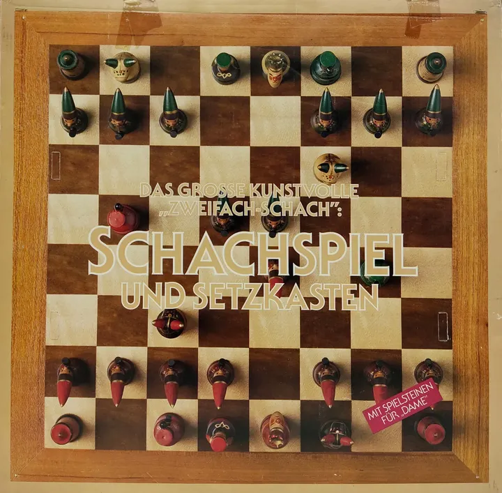 Dekorativer Setzkasten und Schachspiel aus Holz  - Bild 2