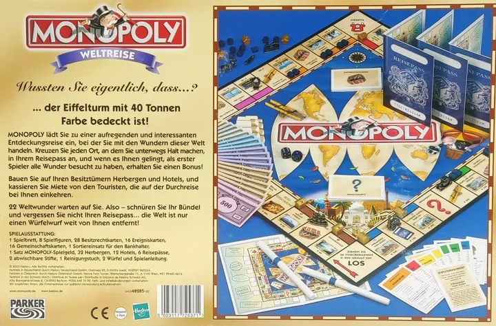 Monopoly Weltreise - Gesellschaftsspiel - Parker - Bild 2
