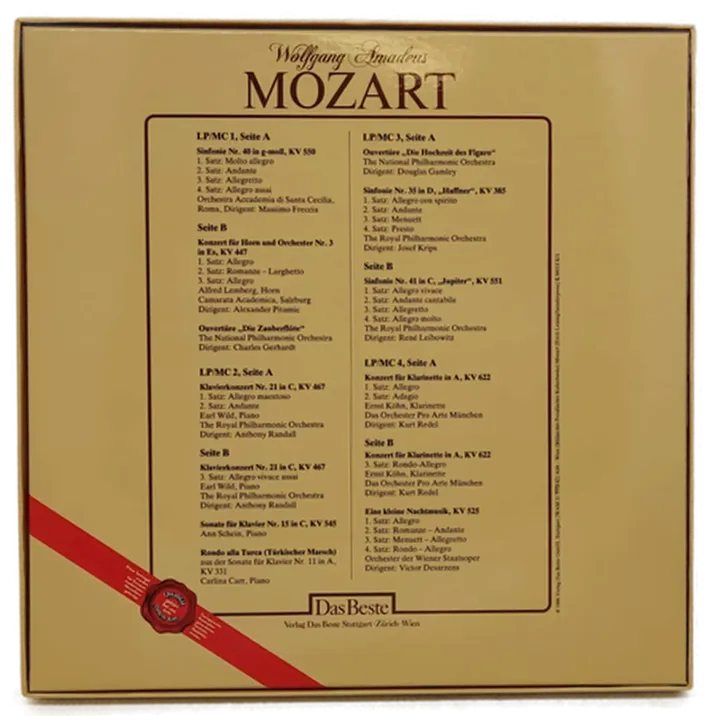 Vinyl 4 Stück Schallplatten Wolfgang Amadeus Mozart  von Das Beste Verlag - Bild 2