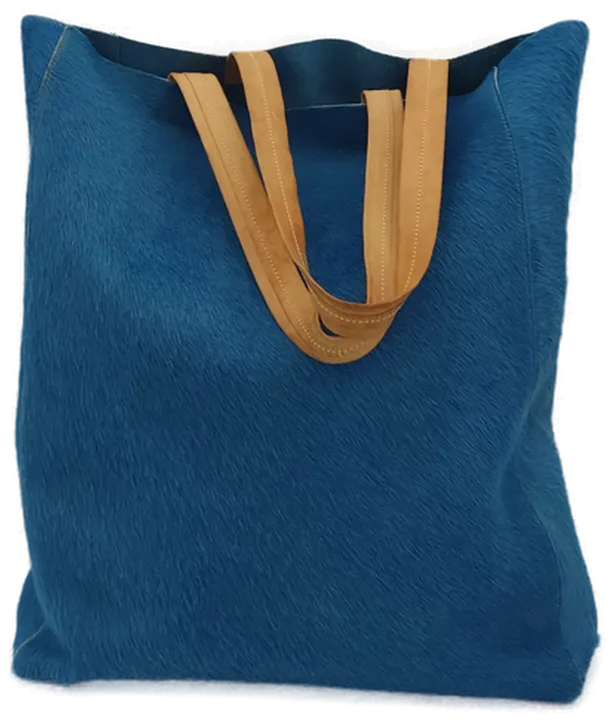 BREE Damen Fell  Shopper Blau - Bild 1