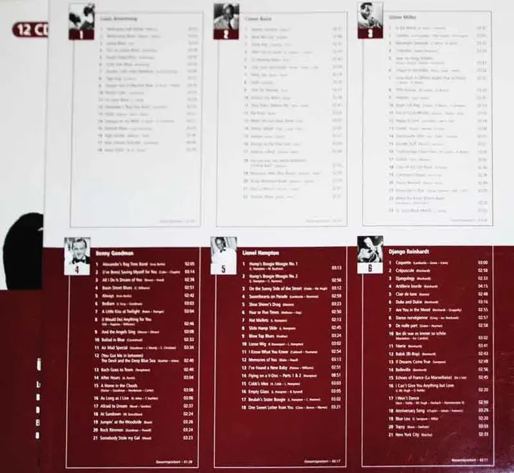 Über 200 Jazz-Klassiker 12 CDs JazzMasters - Bild 2
