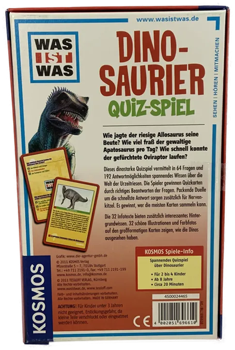 Dinosaurier Quiz-Spiel - Mitbringspiel - Kosmos - Bild 2